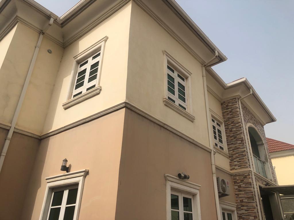 A five bedrooms fully detached duplex with 2rooms BQ in Dantata Estate Kubwa.